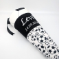 Preview: Schultüte 70 cm Fußball schwarz